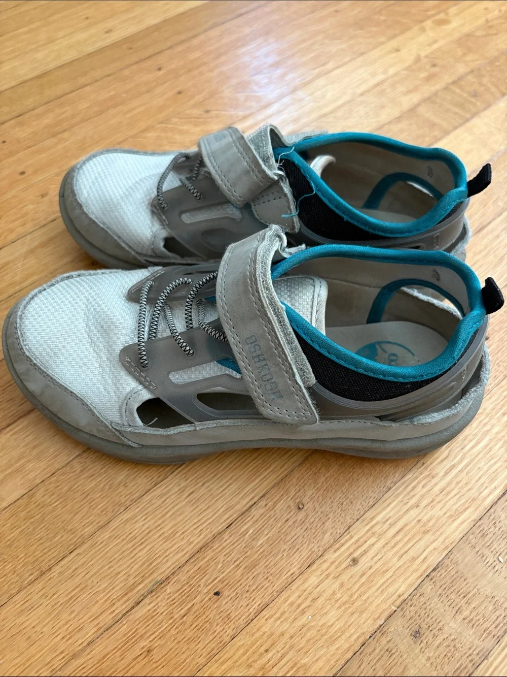 Gray and Teal Athletic Shoes/Sandals